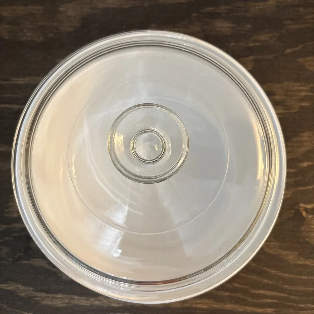Corning Ware French White F-5-B 1.6 L Round Casserole Dish w/ Pyrex G-5_C Lid